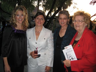  Tara Hitchcock (Master of Ceremonies), Jill Smith (Executive Director C-CAP AZ), Sharon Levinson (Benefit Chair), Barbara Colleary (Retired Exec. Director C-CAP AZ)